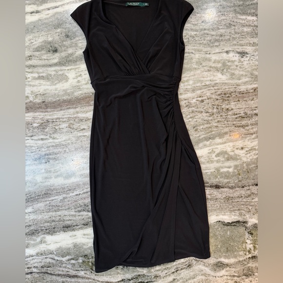 Lauren Ralph Lauren Elegant Black Midi Sheath Dress - Picture 2 of 7